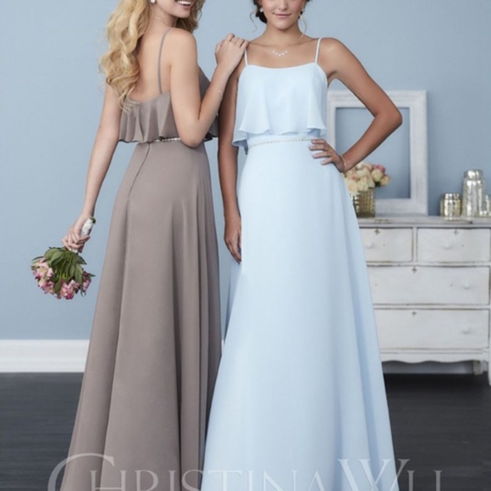Christina Wu Celebrations Marsala Long Chiffon Gown Size 18